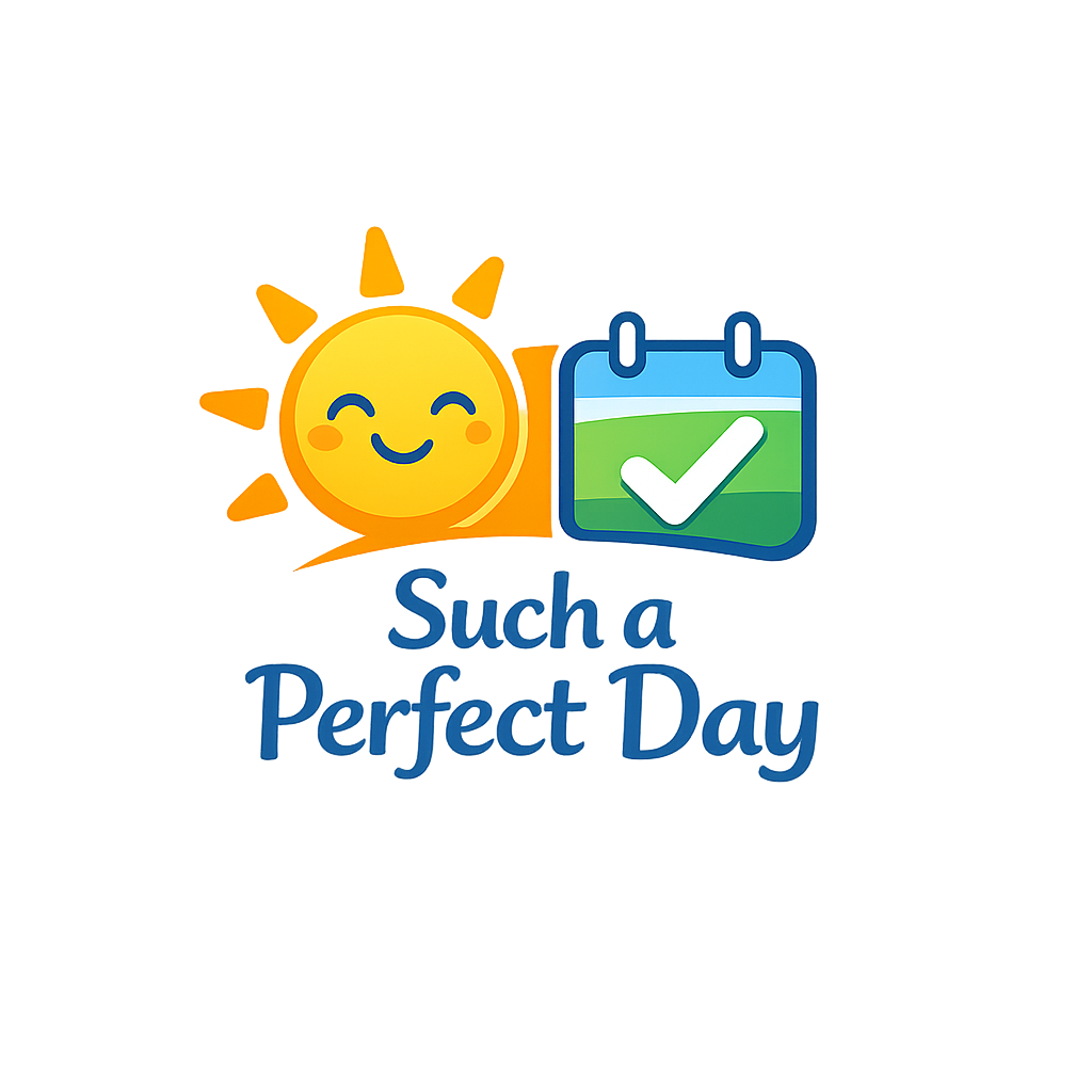Such a Perfect Day app logo with a sun and a checklist