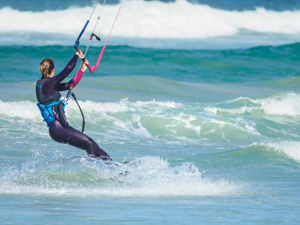 TheGoodSpot brand video thumbnail with a kitesurfer