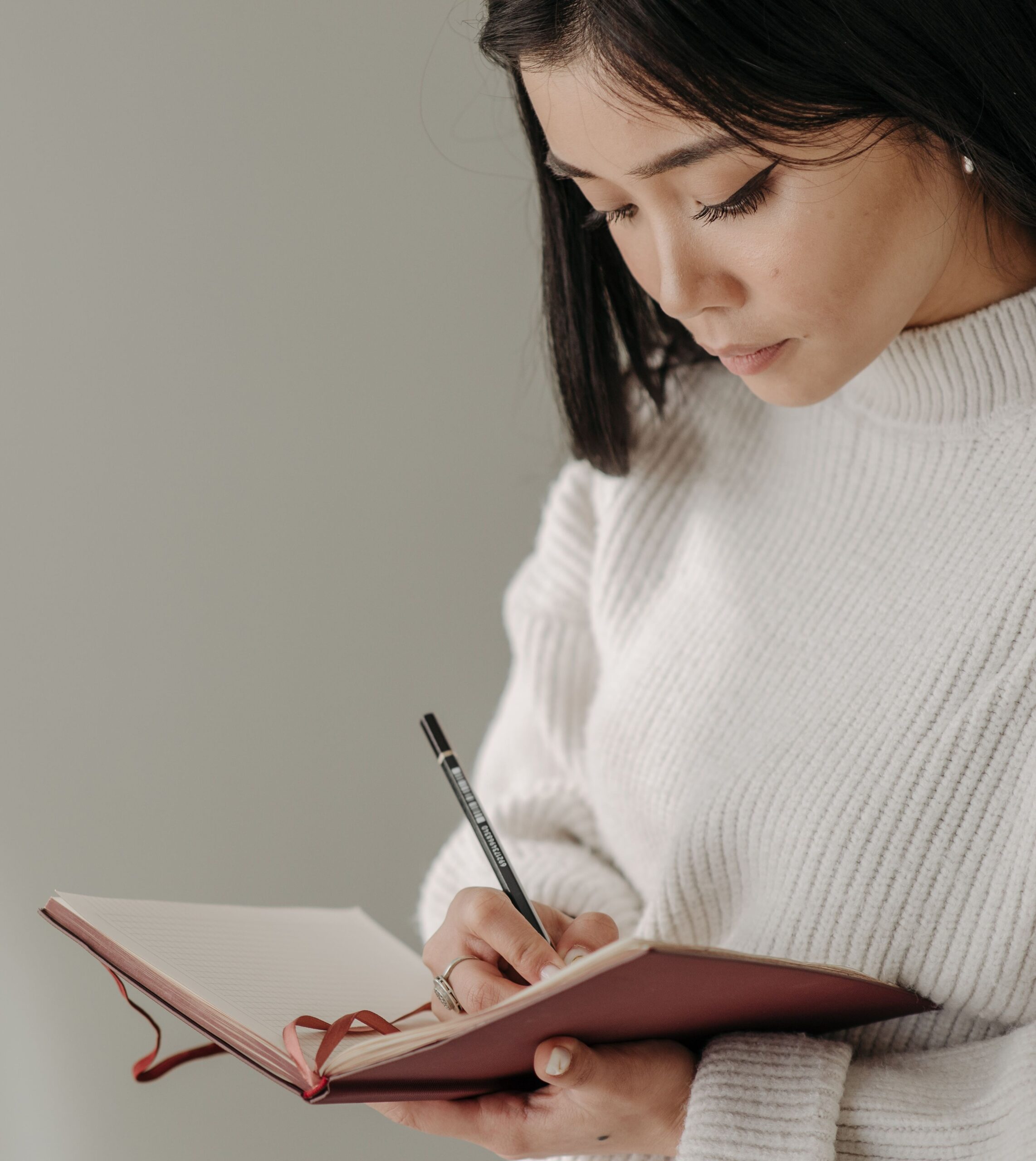 A quiet moment of private journaling at home